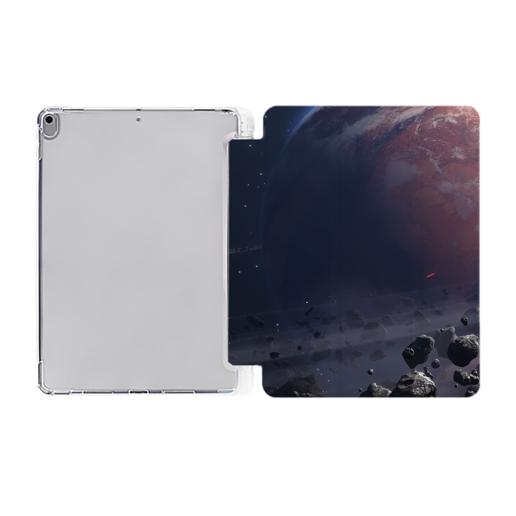 （画像用） スター・ウォーズ Star Wars IPad ケース ペン収納付き 三つ折りスタンド PUレザー×シリコン 対応機種9.5/10.5/10.9インチ
